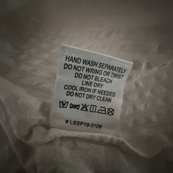 Love Sam Blouse Women M lace, pleats, puffed detailed sleeves Boho Peasant - Picture 16 of 16